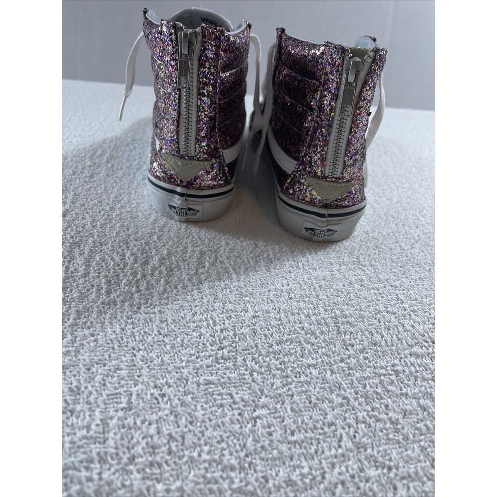 Vans Off Wall TheSK8-HI Slim Zip Sneaker TrueGlitter Women 10.5 Men 9 Unisex EUC - Picture 3 of 13